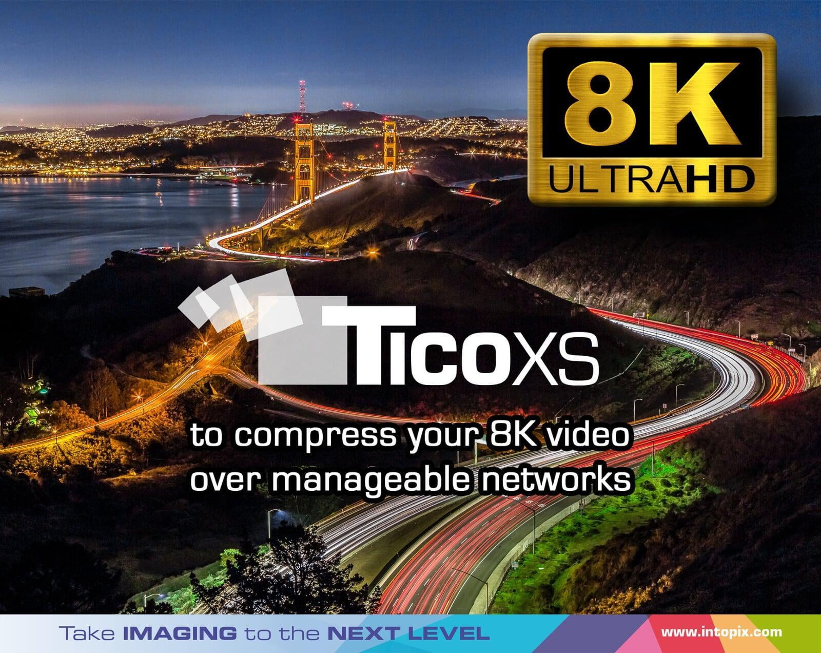 intoPIX lance une gamme d'IP-cores TICO-XS 8K supportant la nouvelle norme JPEG XS